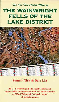 Aerial Map of  Wainwright Fells of the Lake District